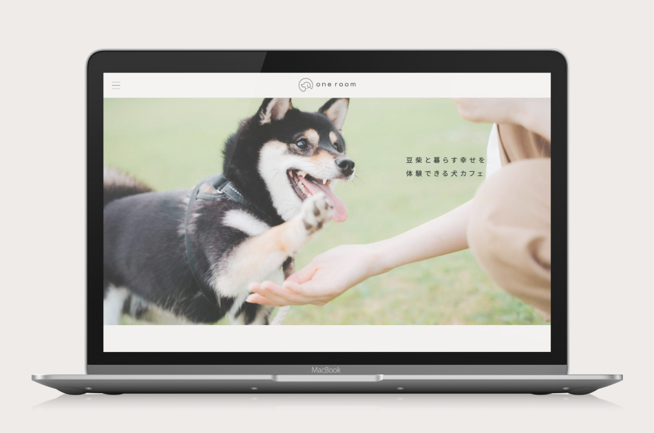 one room MAMESHIBA CAFEサイトデザイン(PC版イメージ)