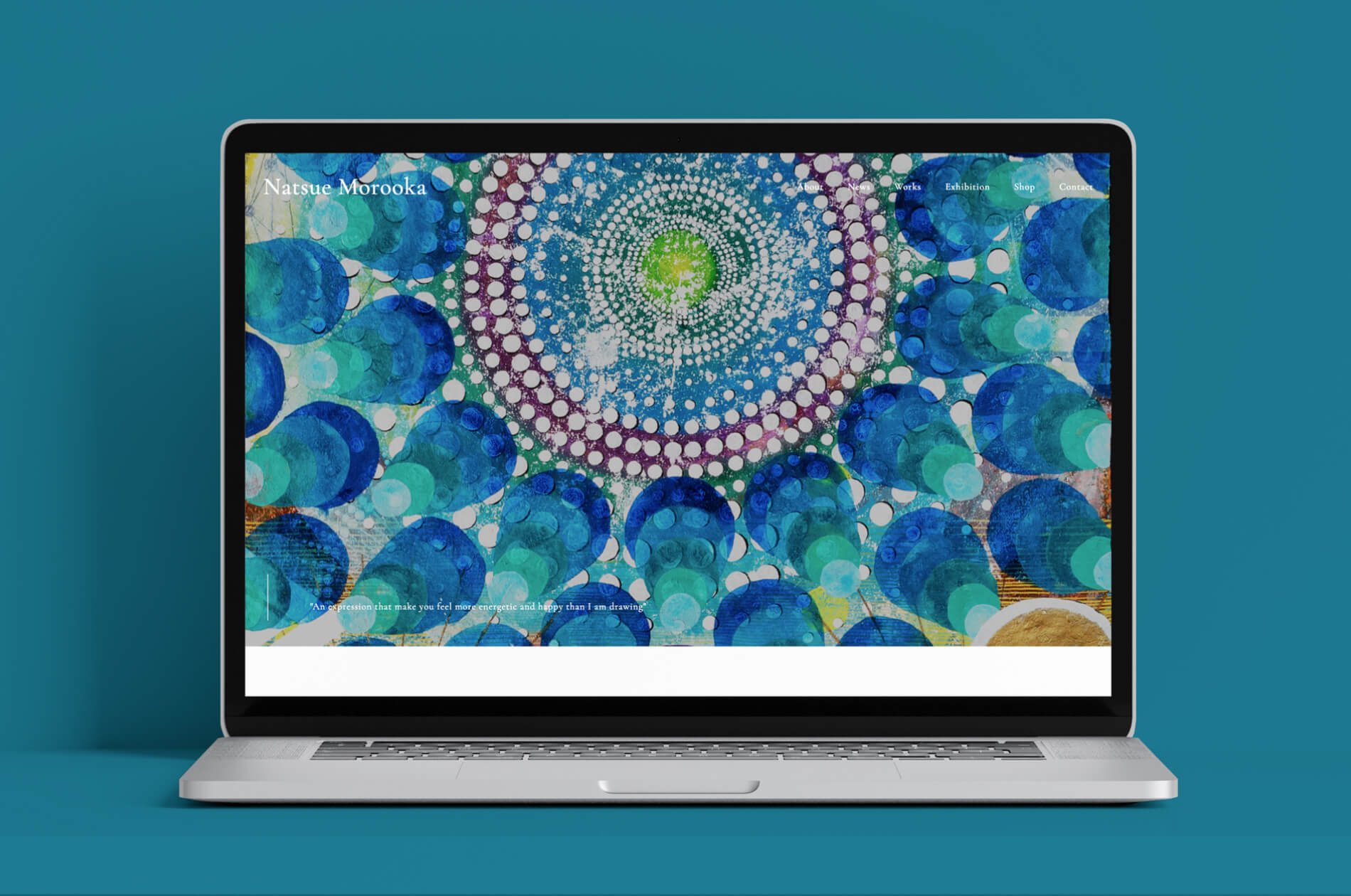 Natsue Morooka様ポートフォリオサイトPCイメージ